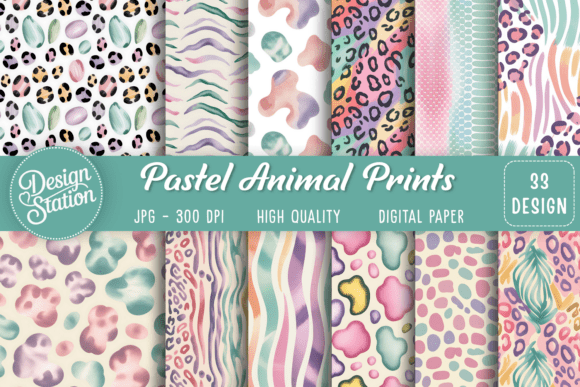 Download Pastel Animal Digital Prints Background - Animal Collection