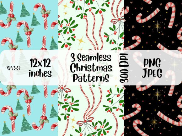 Download Christmas Candy Cane Tree Repeat Pattern - Christmas Collection