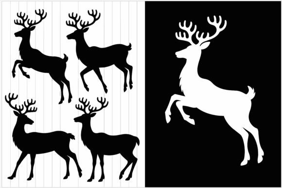 Download Christmas Reindeer Silhouette Vectors - Christmas Collection