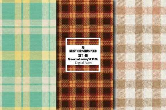 Download Merry Christmas Plaid Pattern – Set 10 - Christmas Collection