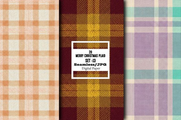 Download Merry Christmas Plaid Pattern – Set 13 - Christmas Collection