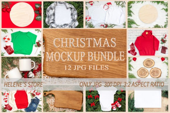 Download Christmas Product Mockup Flatlay JPEG - Christmas Collection