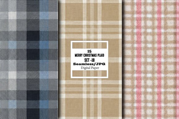 Download Merry Christmas Plaid Pattern – Set 18 - Christmas Collection