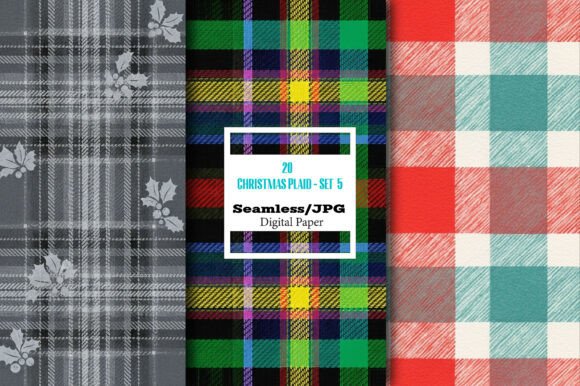 Download Christmas Plaid Seamless Pattern - Set 5 - Christmas Collection