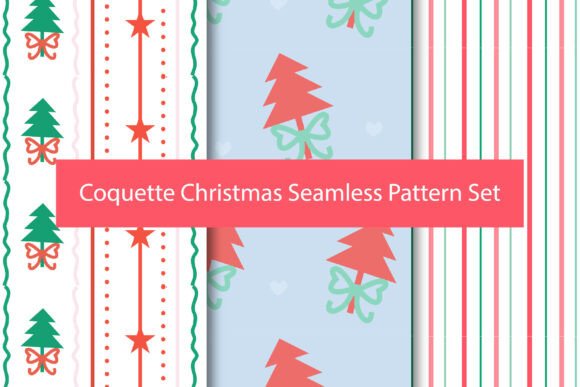 Download Coquette Christmas Seamless Pattern - Christmas Collection