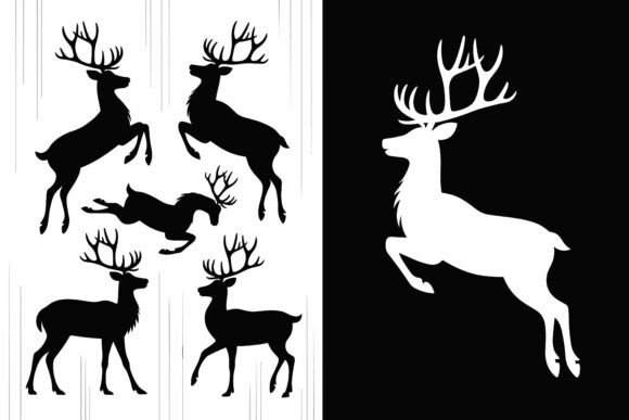 Download Christmas Reindeer Silhouette Vectors - Christmas Collection