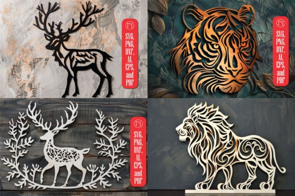 Download Laser Cut Animal SVG Crafting Bundle - Animal Collection