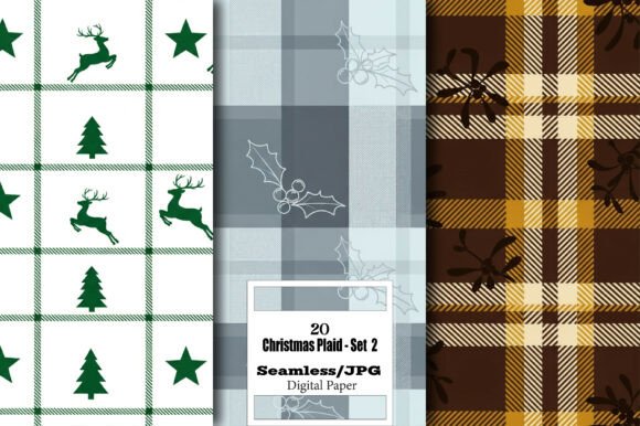 Download Christmas Plaid Seamless Pattern - Set 2 - Christmas Collection