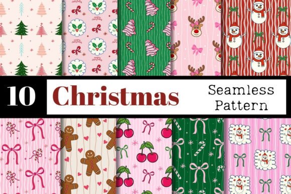Download Christmas Repeating Pattern Bundle PNG - Christmas Collection