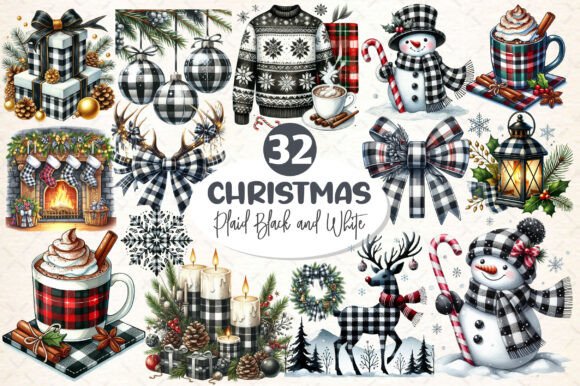 Download Luxury Plaid Black and White Christmas - Christmas Collection