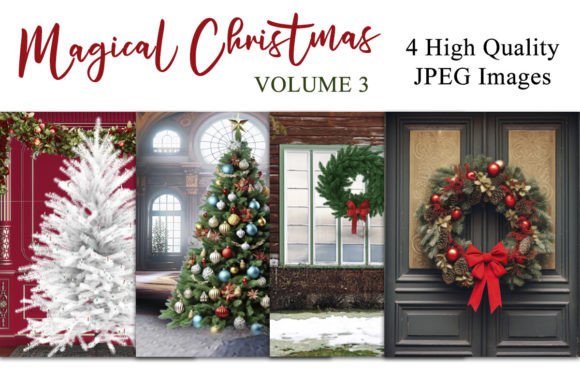 Download Magical Christmas V3 Digital Backgrounds - Christmas Collection