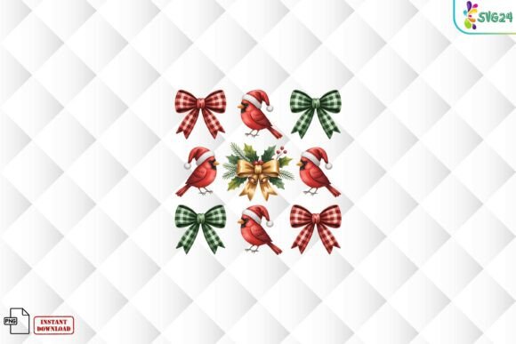 Download Christmas Cardinal Bows PNG - Christmas Collection