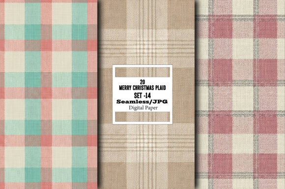 Download Merry Christmas Plaid Pattern – Set 14 - Christmas Collection