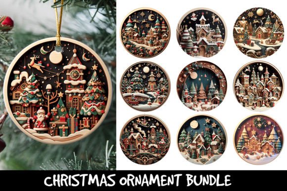 Download Christmas Wood Art Ornament Bundle #24 - Christmas Collection