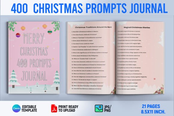 Download 400 Christmas Prompts Journal - Christmas prompts Collection