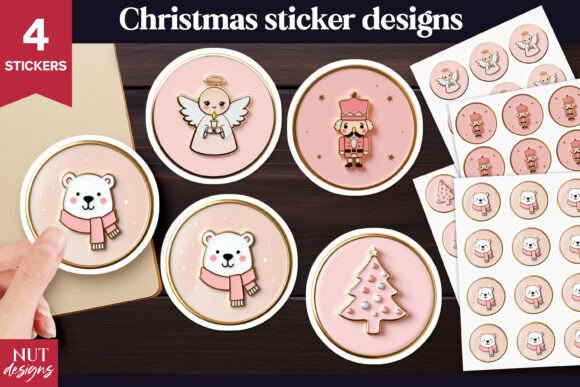 Download Enamel Pin Christmas Stickers Printable - Christmas Collection