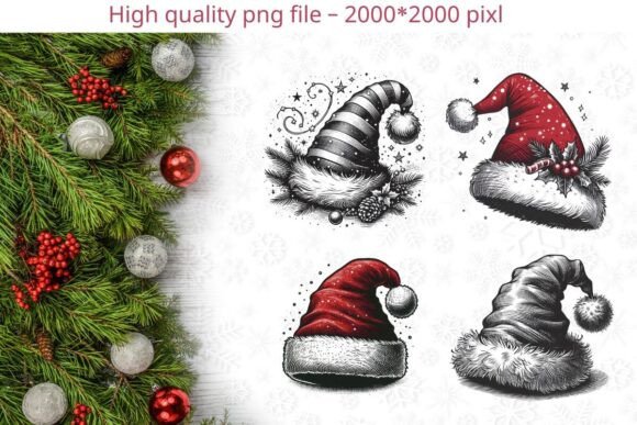 Download Christmas Santa Hat Illustrations PNG - Christmas Collection