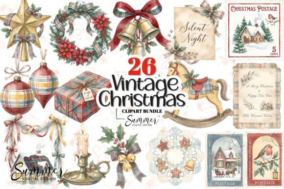 Download Vintage Victorian Christmas Clipart - Christmas Collection